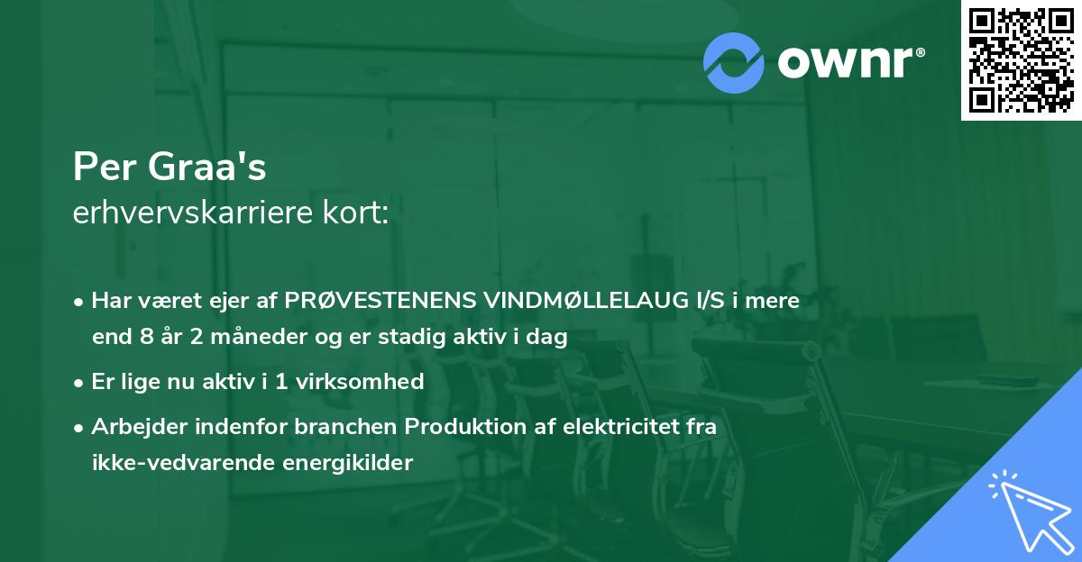 Per Graa's erhvervskarriere kort