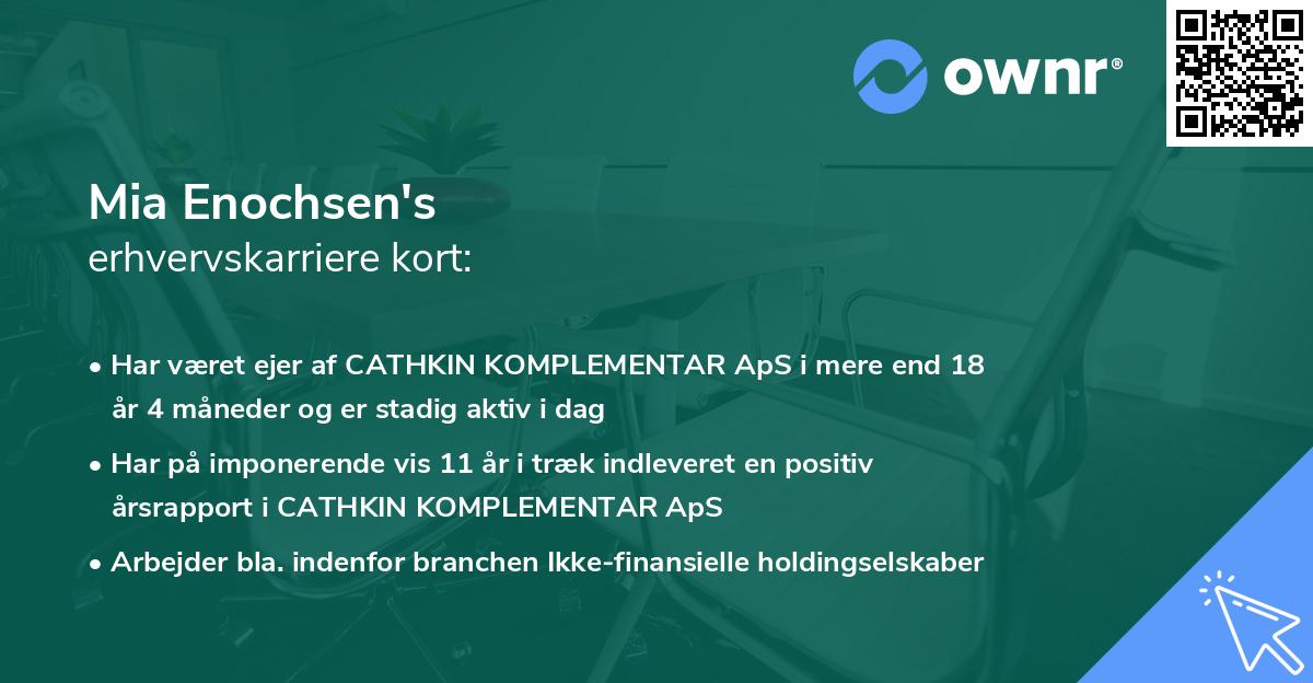 Mia Enochsen's erhvervskarriere kort