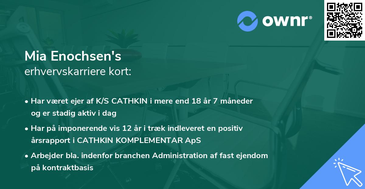Mia Enochsen's erhvervskarriere kort