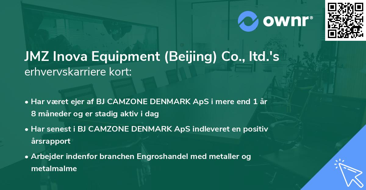 JMZ Inova Equipment (Beijing) Co., ltd.'s erhvervskarriere kort