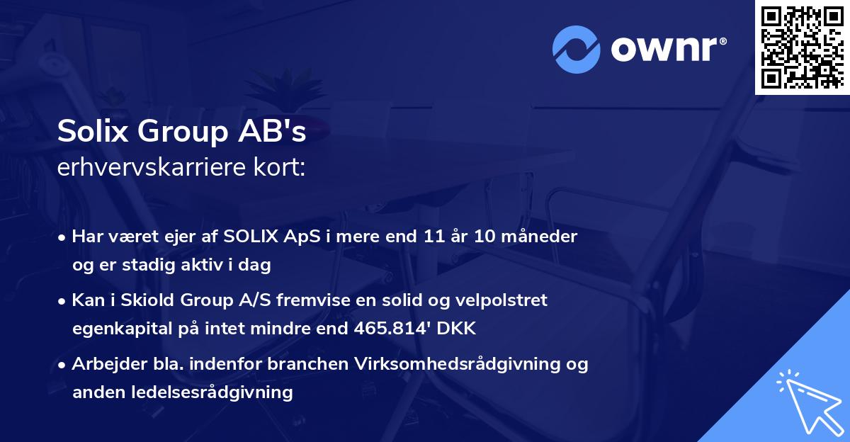 Solix Group AB's erhvervskarriere kort