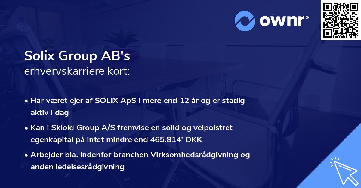 Solix Group AB's erhvervskarriere kort