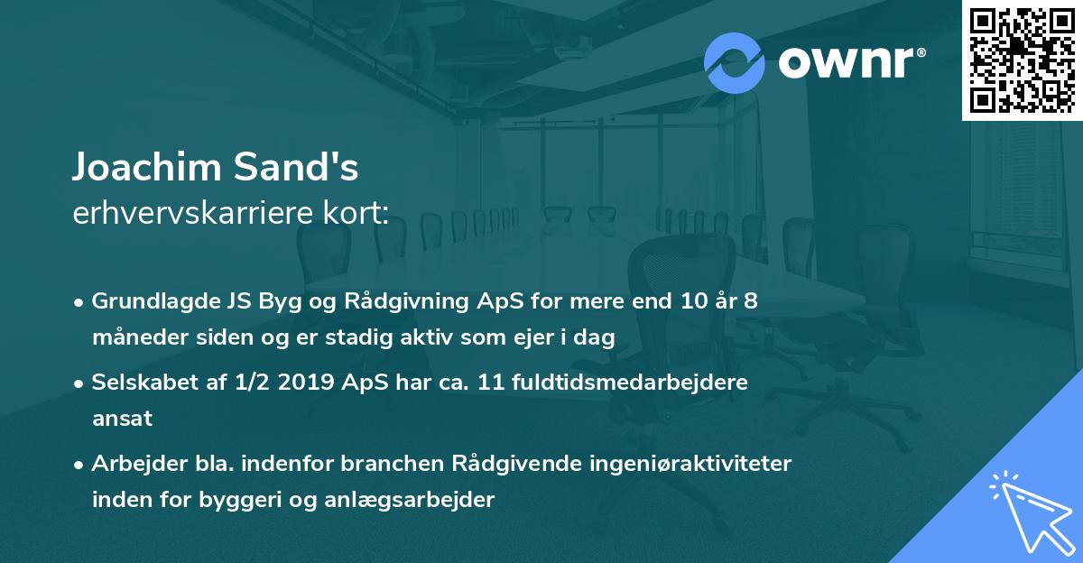 Joachim Sand's erhvervskarriere kort