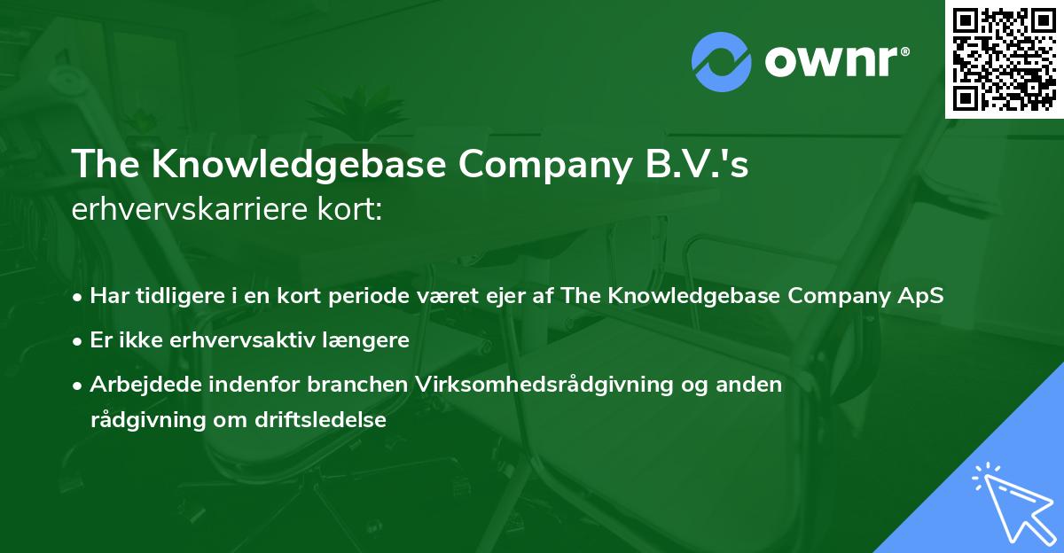 The Knowledgebase Company B.V.'s erhvervskarriere kort