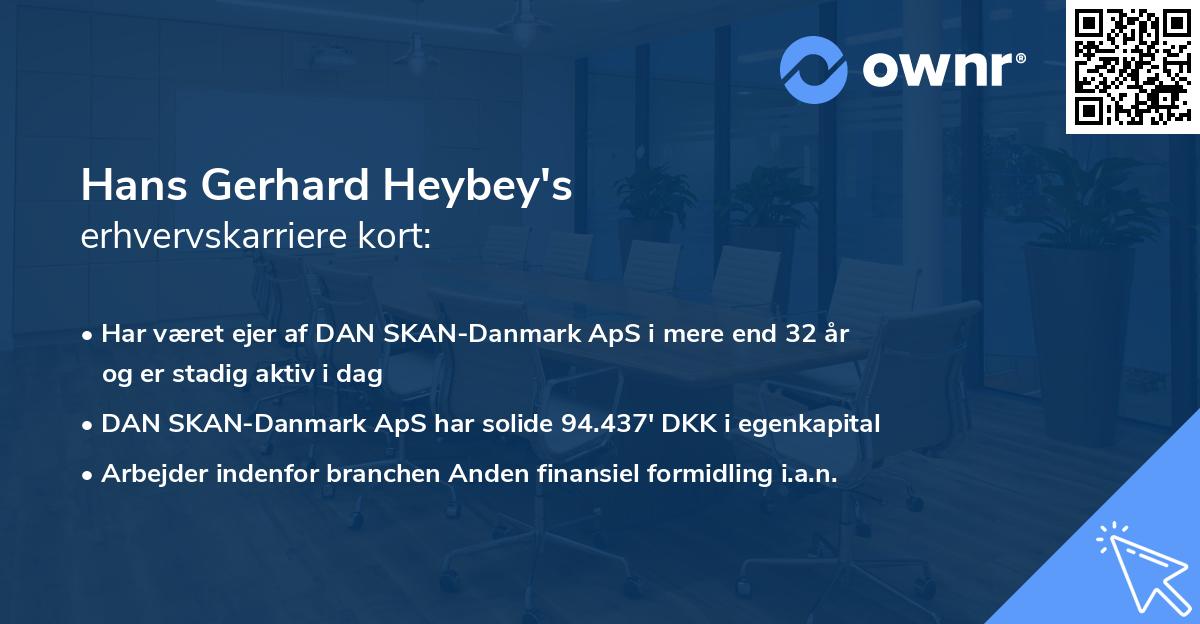 Hans Gerhard Heybey's erhvervskarriere kort