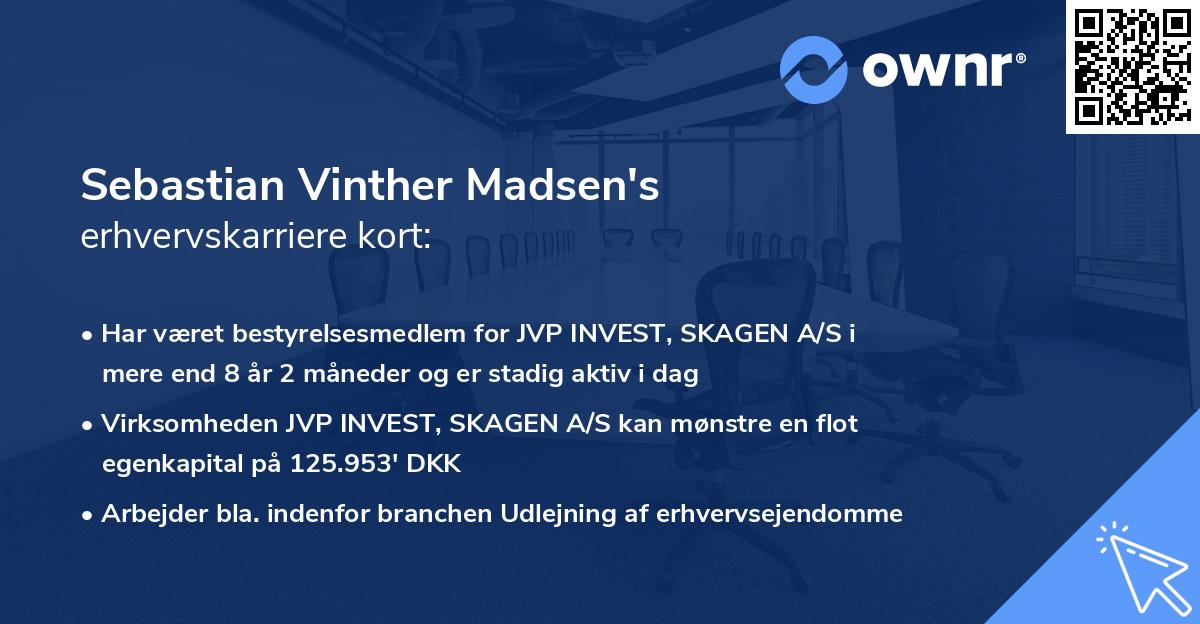 Sebastian Vinther Madsen's erhvervskarriere kort