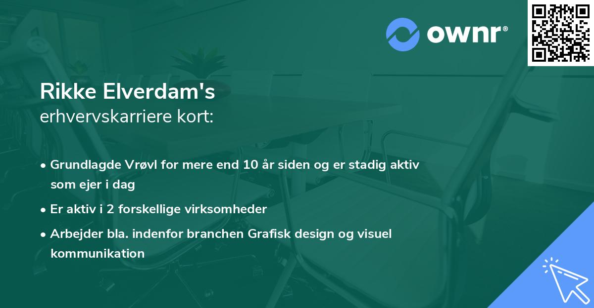 Rikke Elverdam's erhvervskarriere kort