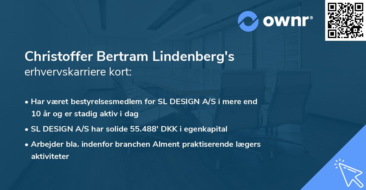 Christoffer Bertram Lindenberg's erhvervskarriere kort