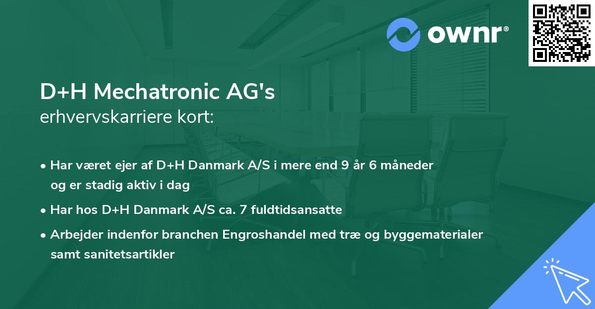 D+H Mechatronic AG's erhvervskarriere kort