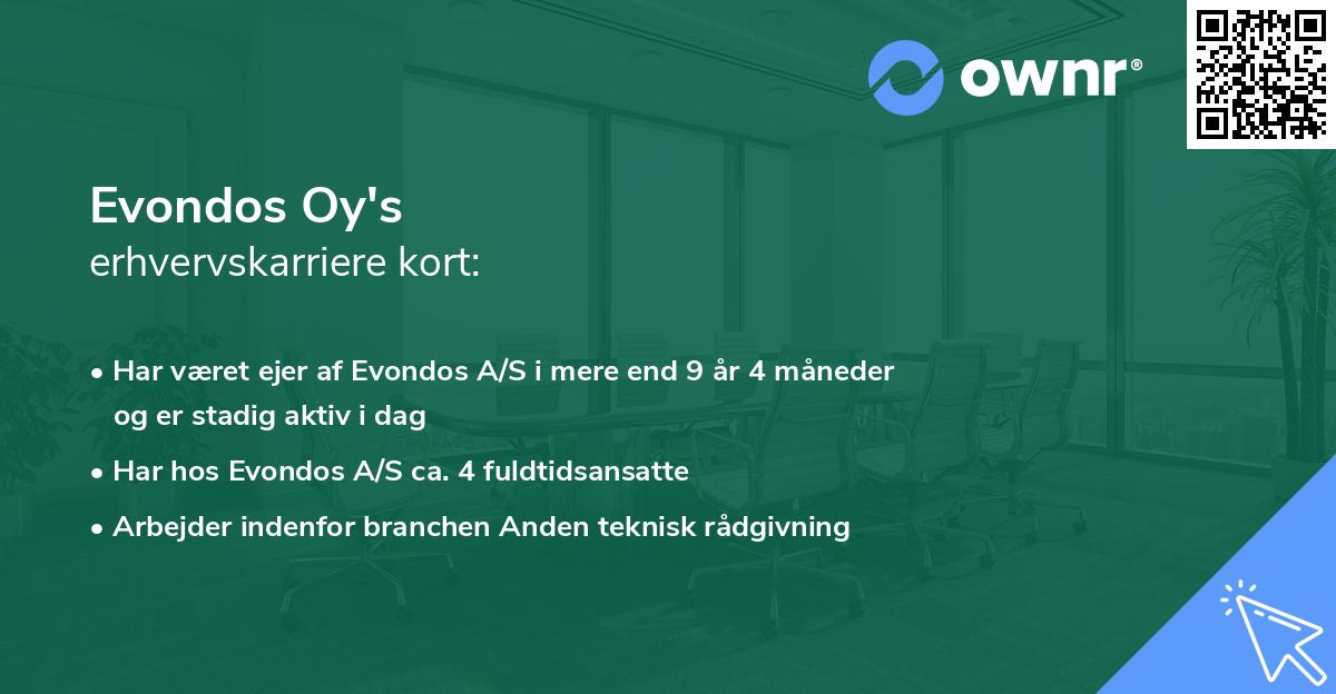 Evondos Oy's erhvervskarriere kort
