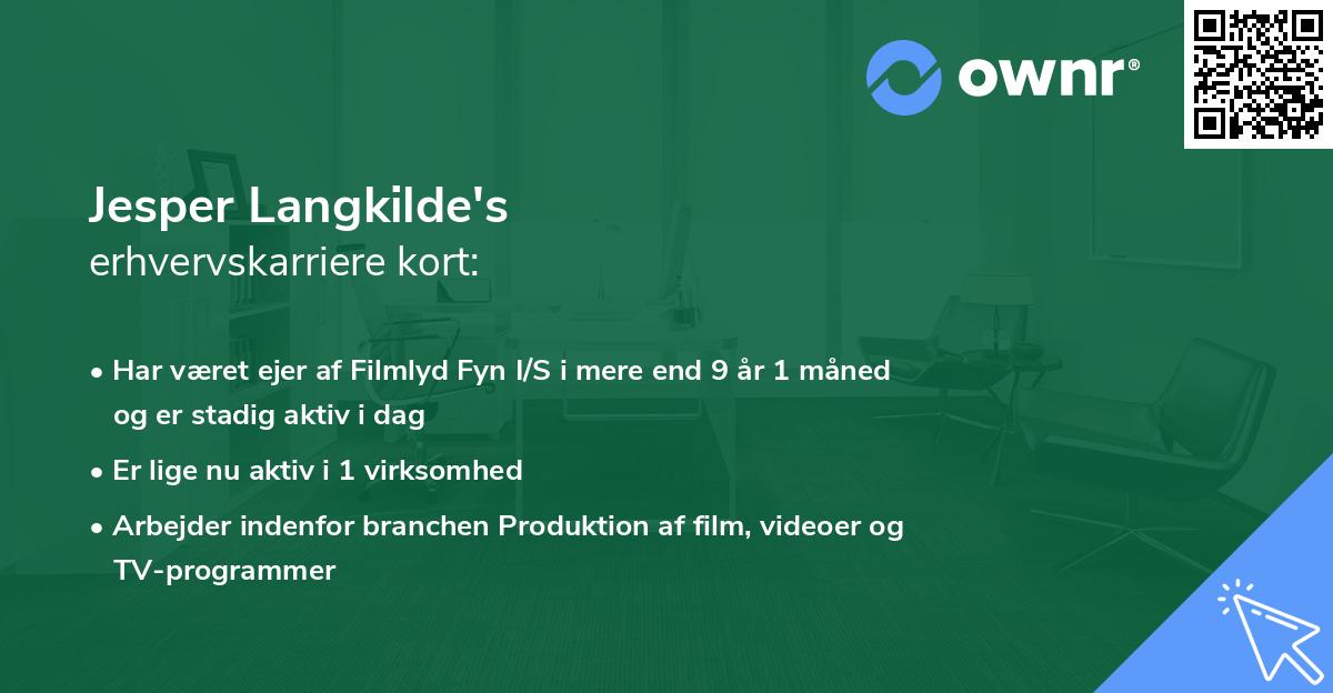 Jesper Langkilde's erhvervskarriere kort