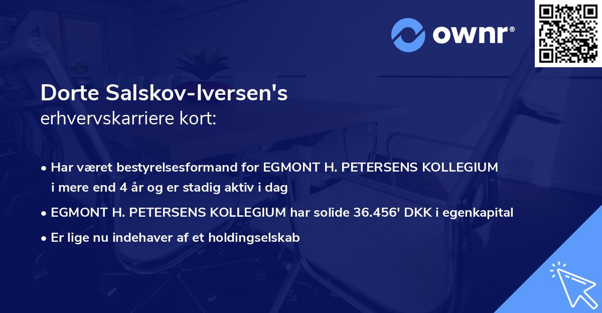 Dorte Salskov-Iversen's erhvervskarriere kort