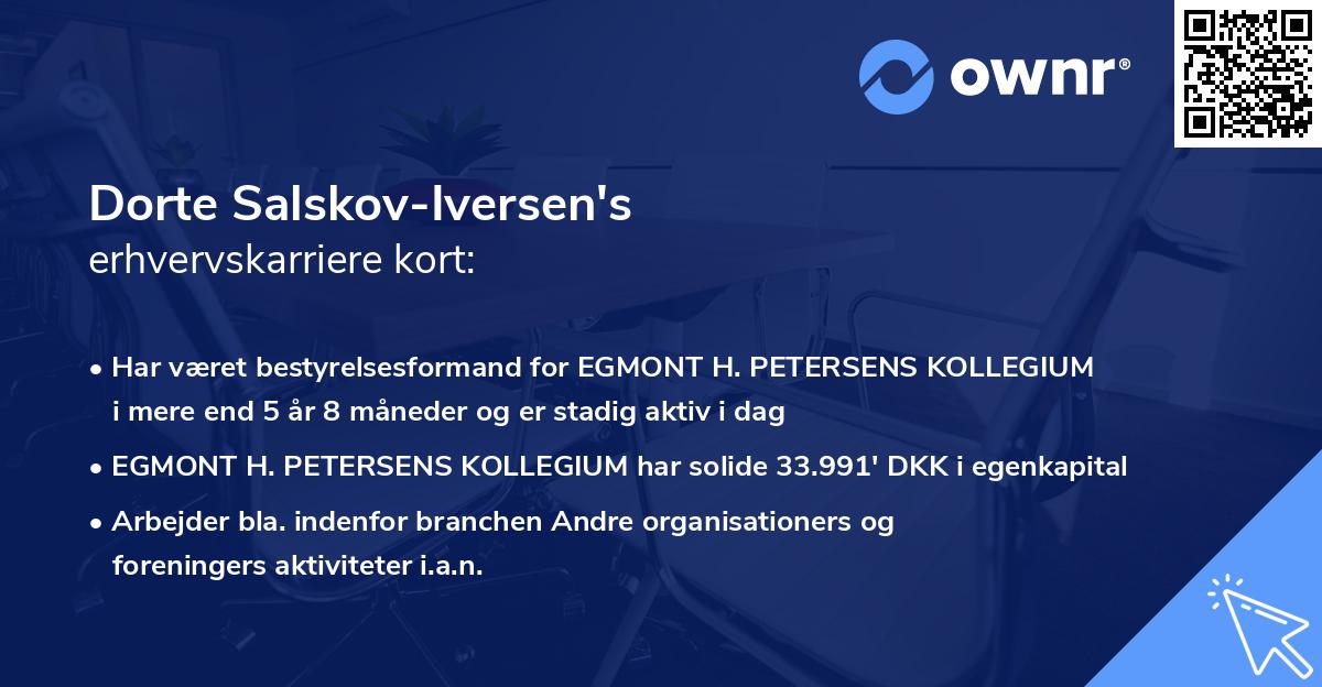 Dorte Salskov-Iversen's erhvervskarriere kort