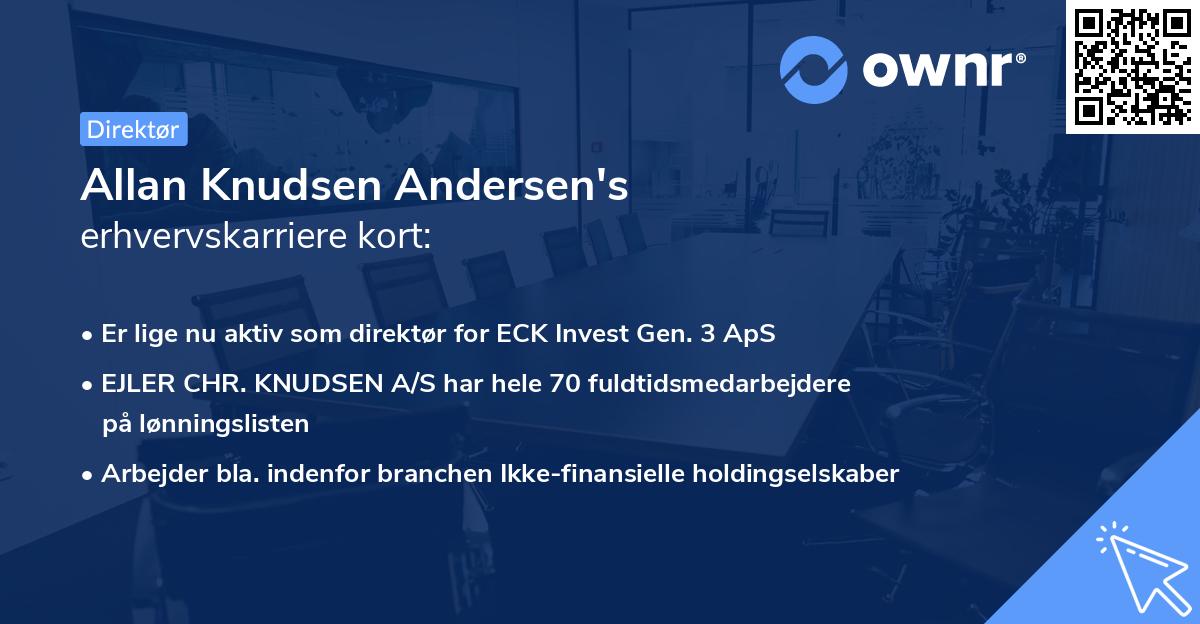 Allan Knudsen Andersen's erhvervskarriere kort