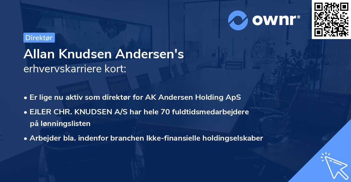 Allan Knudsen Andersen's erhvervskarriere kort