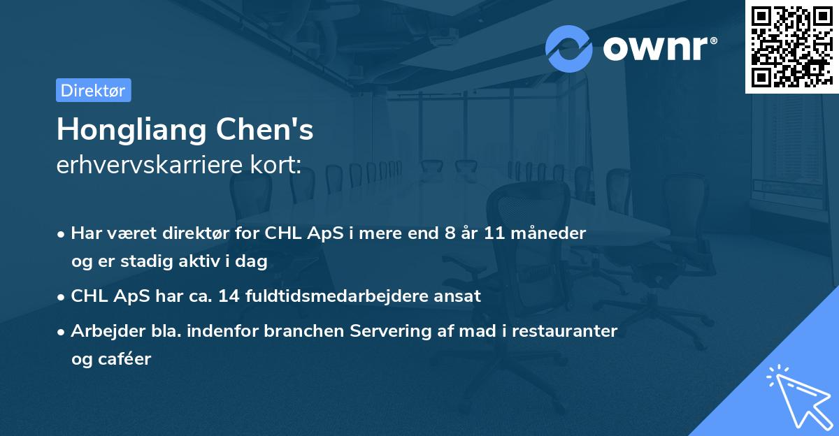 Hongliang Chen's erhvervskarriere kort
