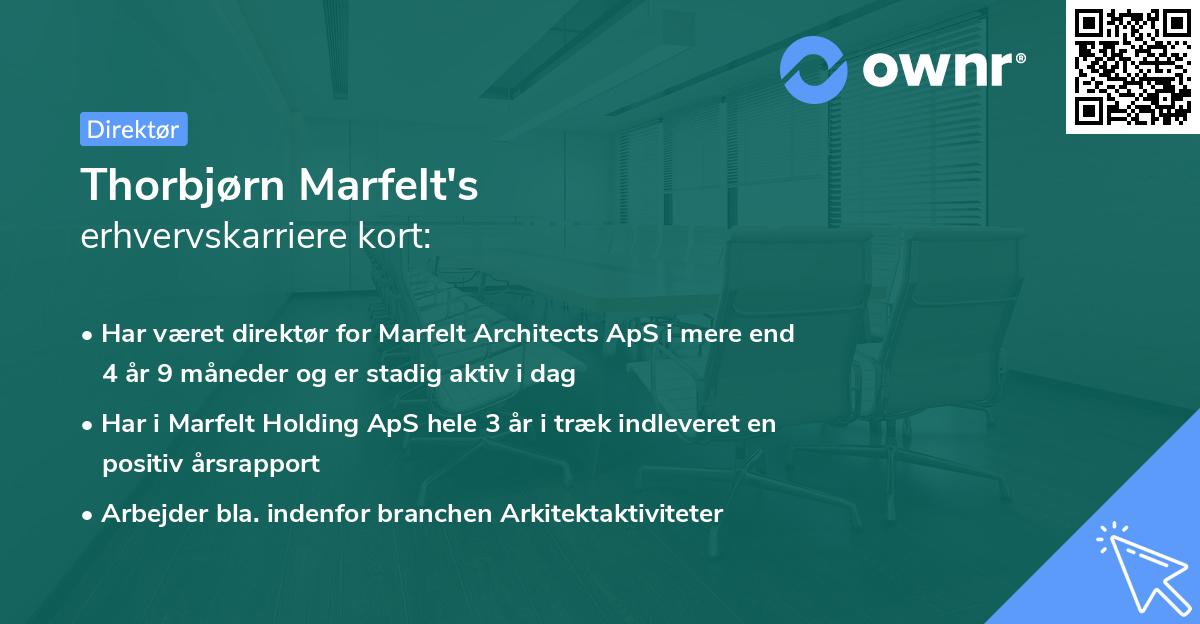 Thorbjørn Marfelt's erhvervskarriere kort
