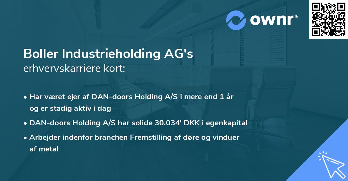 Boller Industrieholding AG's erhvervskarriere kort