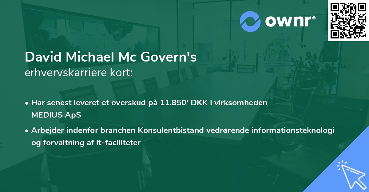 David Michael Mc Govern's erhvervskarriere kort