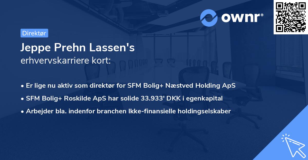 Jeppe Prehn Lassen's erhvervskarriere kort