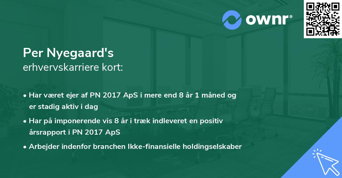 Per Nyegaard's erhvervskarriere kort