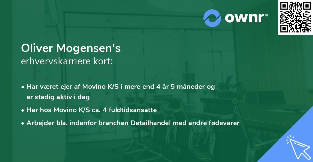 Oliver Mogensen's erhvervskarriere kort