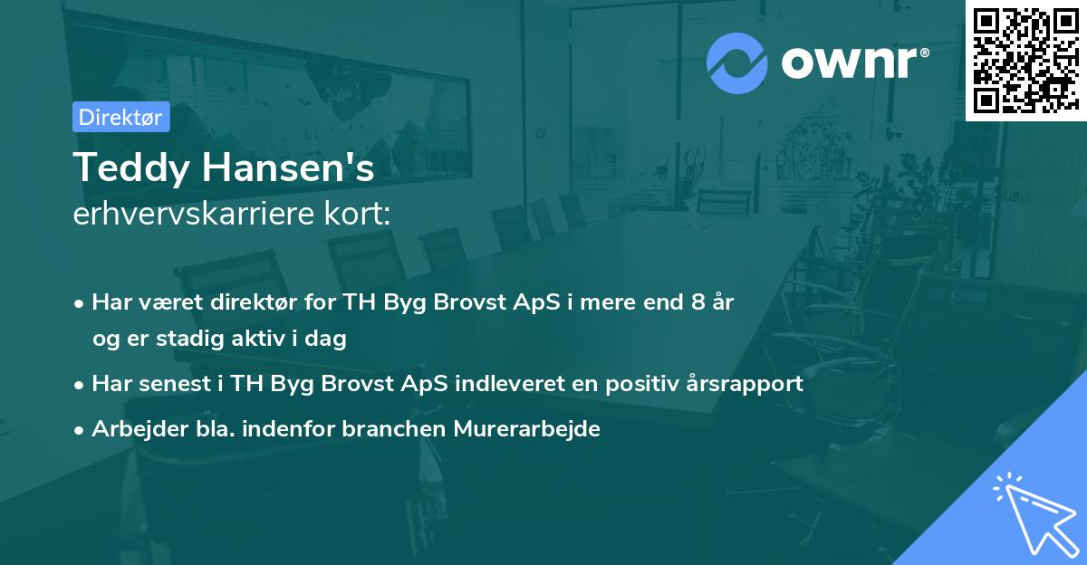 Teddy Hansen's erhvervskarriere kort