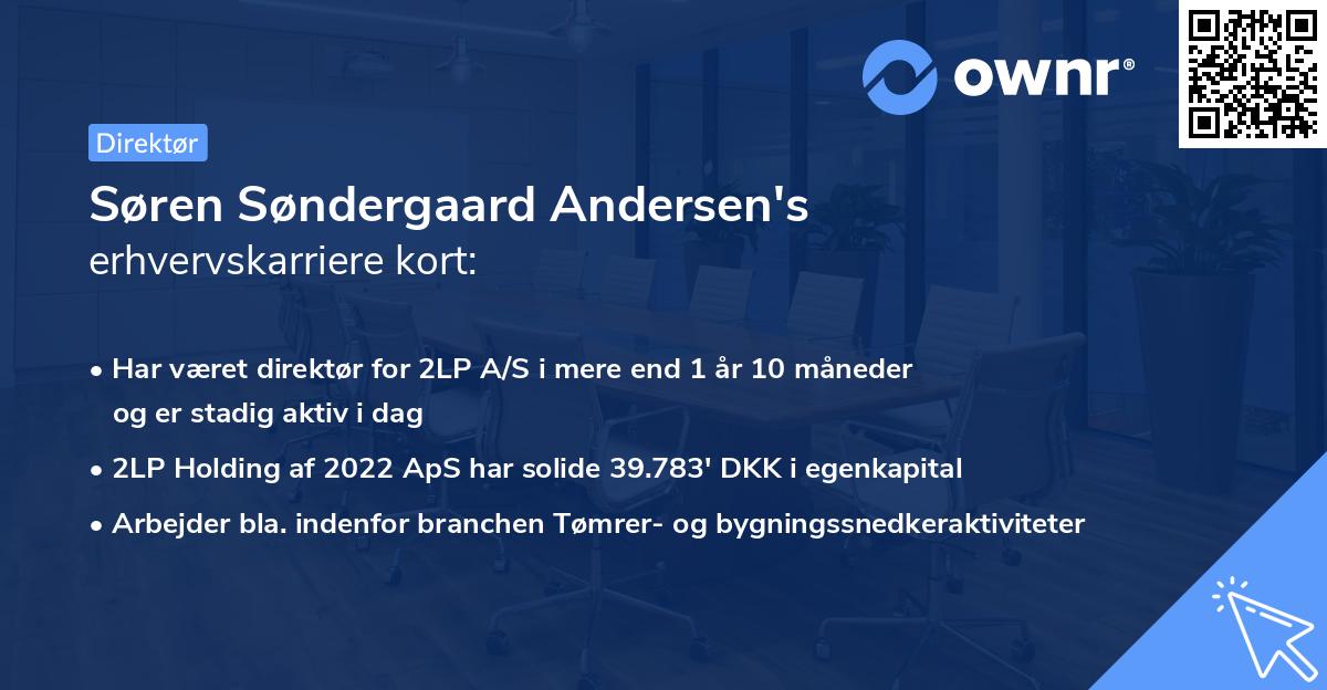 Søren Søndergaard Andersen's erhvervskarriere kort