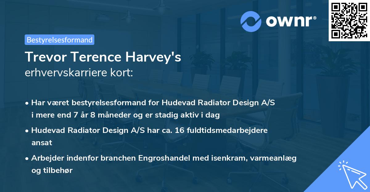 Trevor Terence Harvey's erhvervskarriere kort