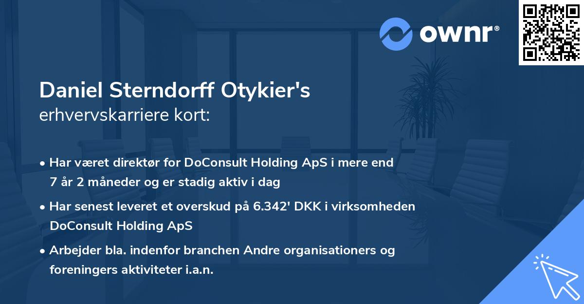 Daniel Sterndorff Otykier's erhvervskarriere kort