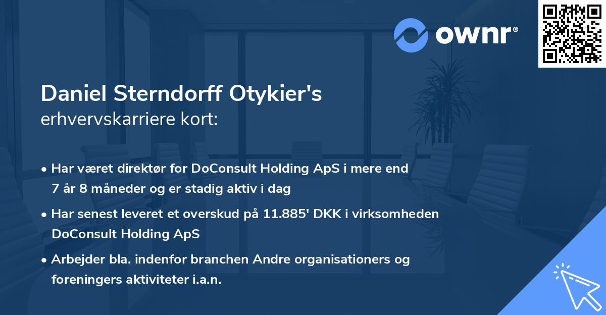 Daniel Sterndorff Otykier's erhvervskarriere kort