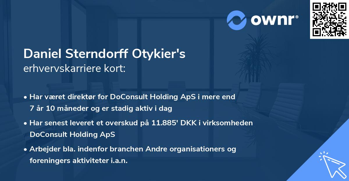 Daniel Sterndorff Otykier's erhvervskarriere kort
