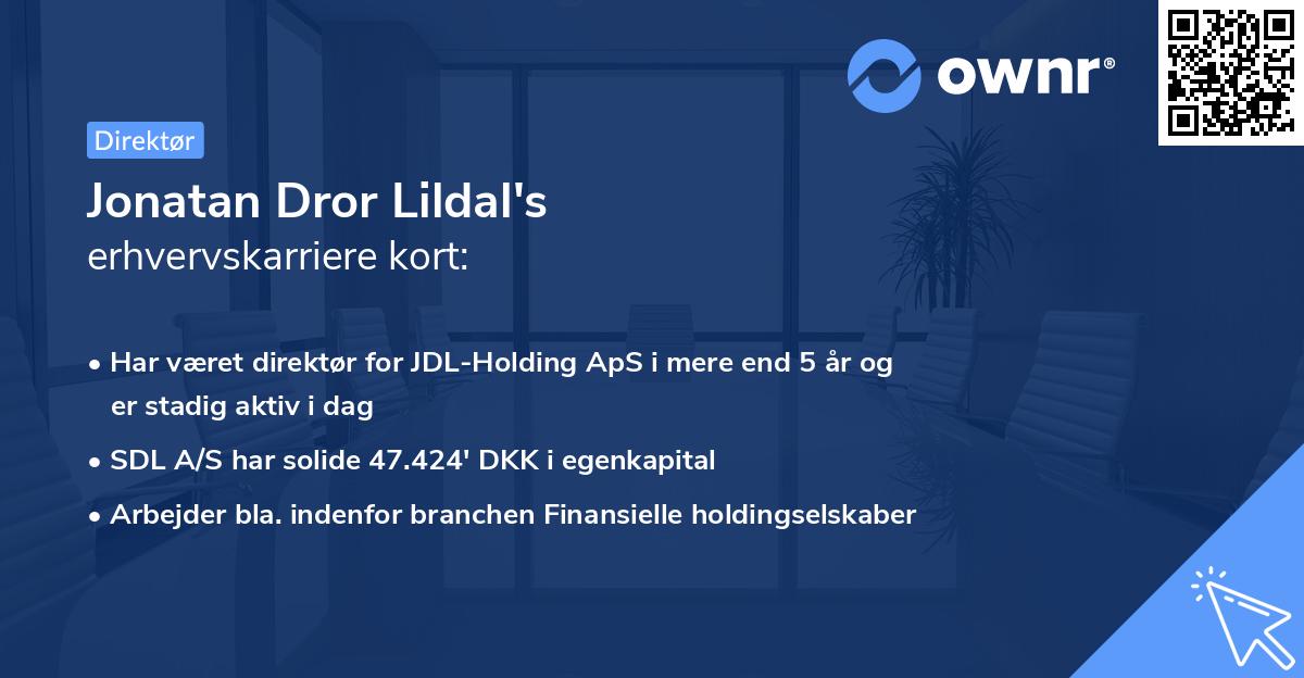 Jonatan Dror Lildal's erhvervskarriere kort