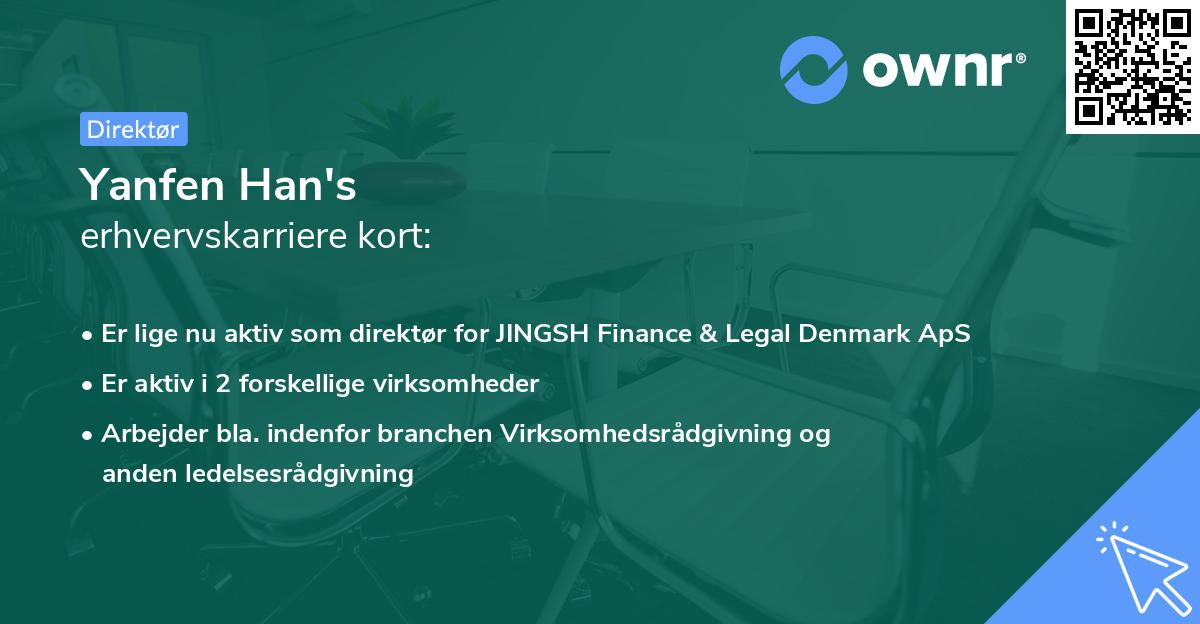 Yanfen Han's erhvervskarriere kort