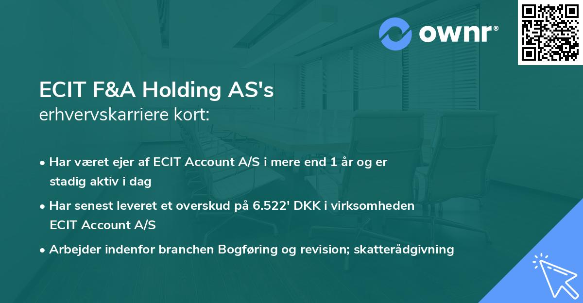 ECIT F&A Holding AS's erhvervskarriere kort
