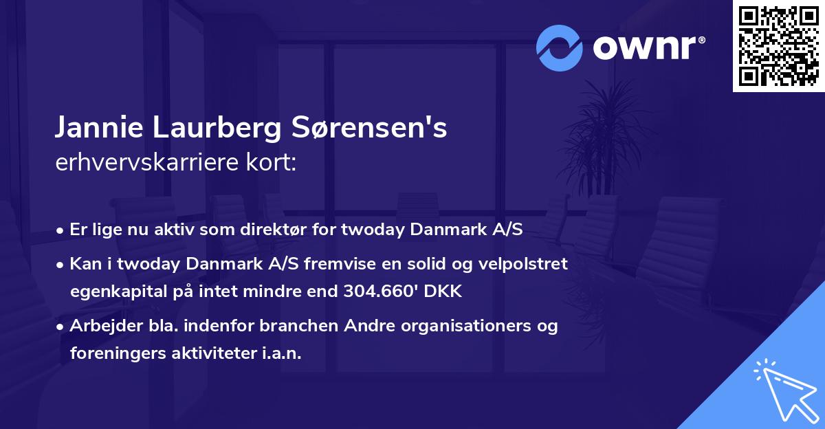 Jannie Laurberg Sørensen's erhvervskarriere kort