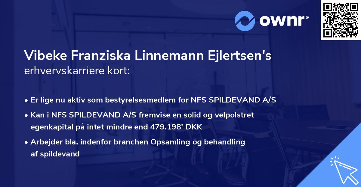 Vibeke Franziska Linnemann Ejlertsen's erhvervskarriere kort