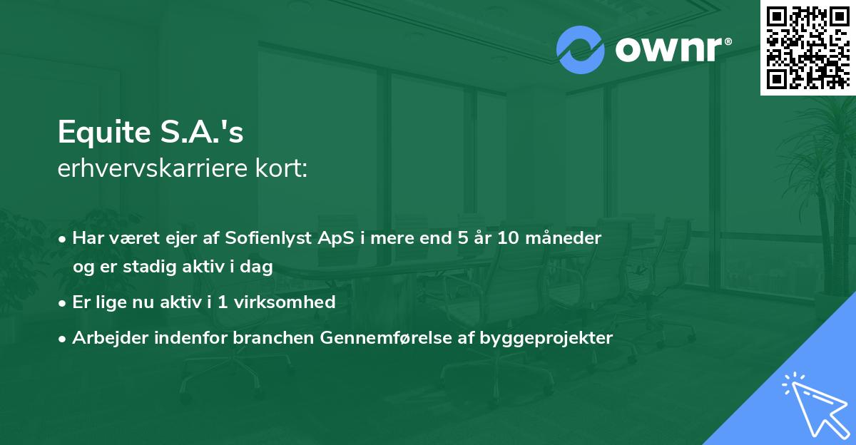 Equite S.A.'s erhvervskarriere kort