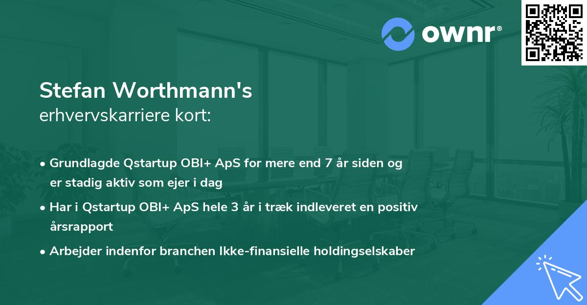 Stefan Worthmann's erhvervskarriere kort