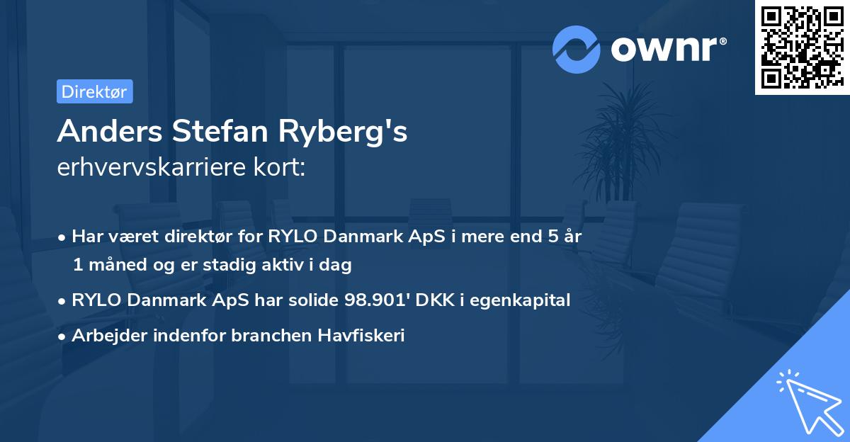 Anders Stefan Ryberg's erhvervskarriere kort