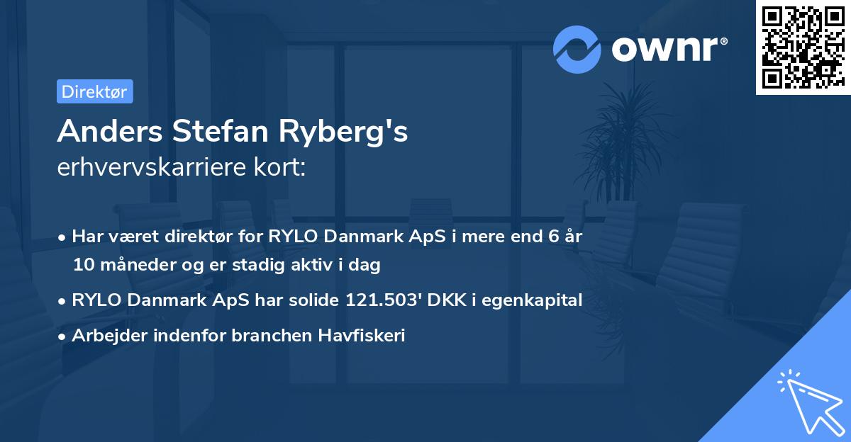 Anders Stefan Ryberg's erhvervskarriere kort