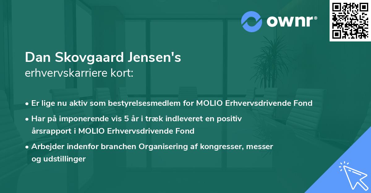 Dan Skovgaard Jensen's erhvervskarriere kort