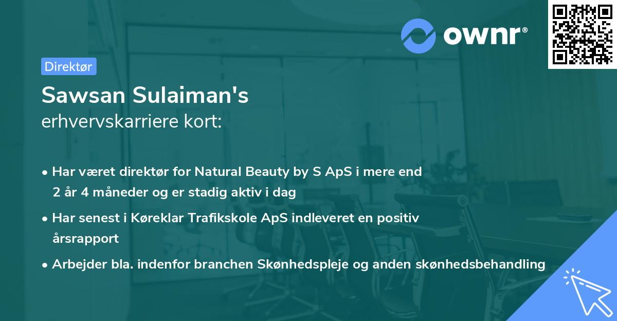 Sawsan Sulaiman's erhvervskarriere kort