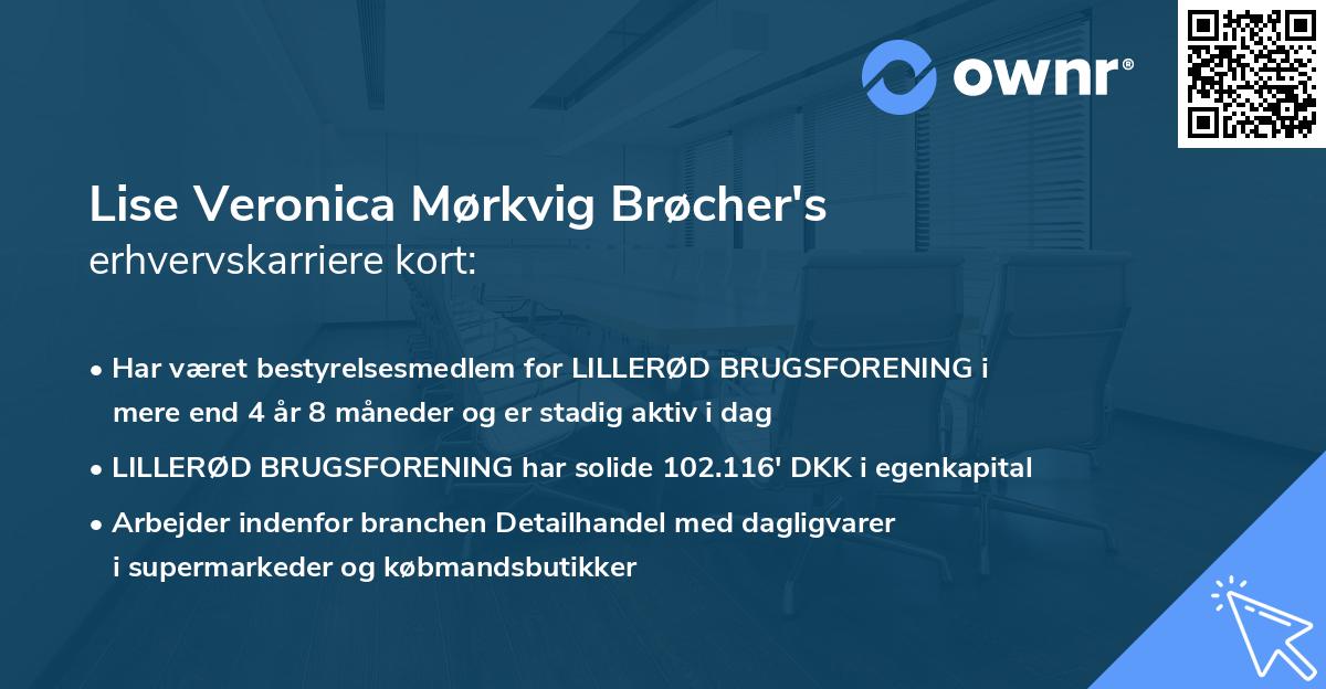 Lise Veronica Mørkvig Brøcher's erhvervskarriere kort