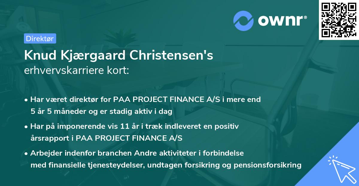Knud Kjærgaard Christensen's erhvervskarriere kort