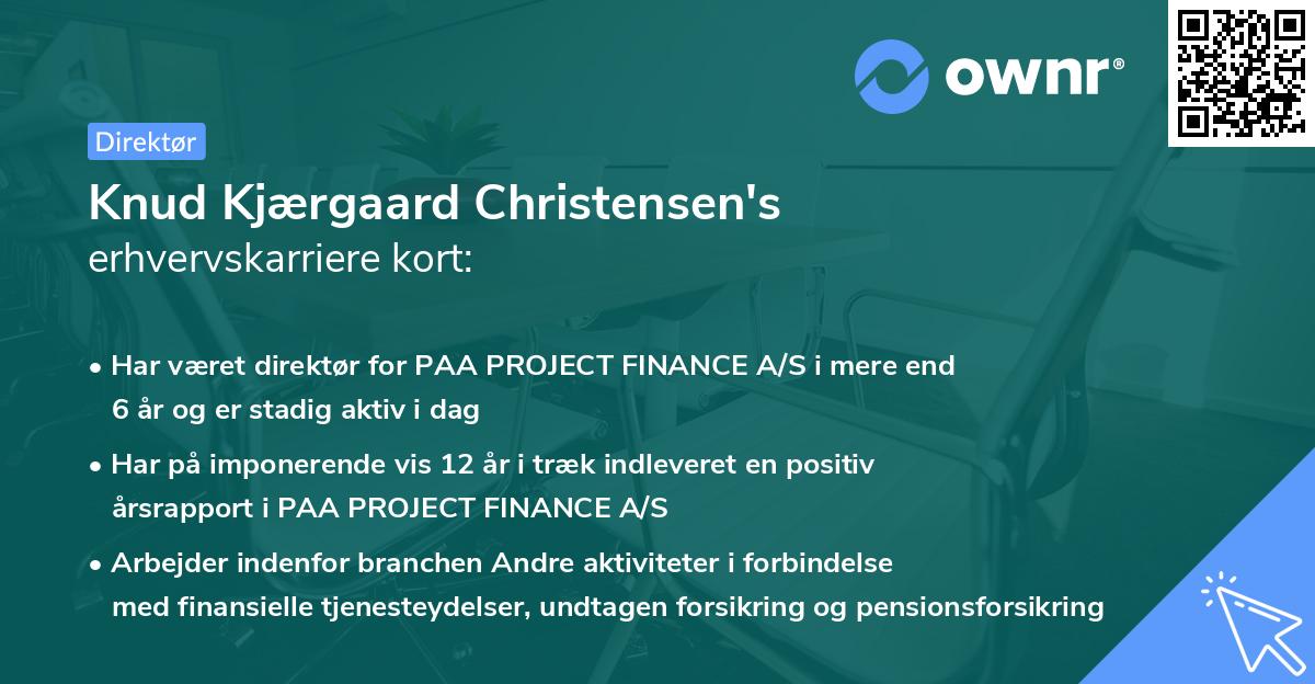 Knud Kjærgaard Christensen's erhvervskarriere kort