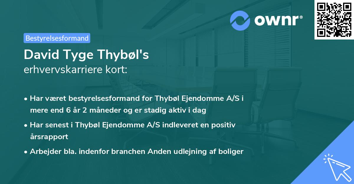 David Tyge Thybøl's erhvervskarriere kort