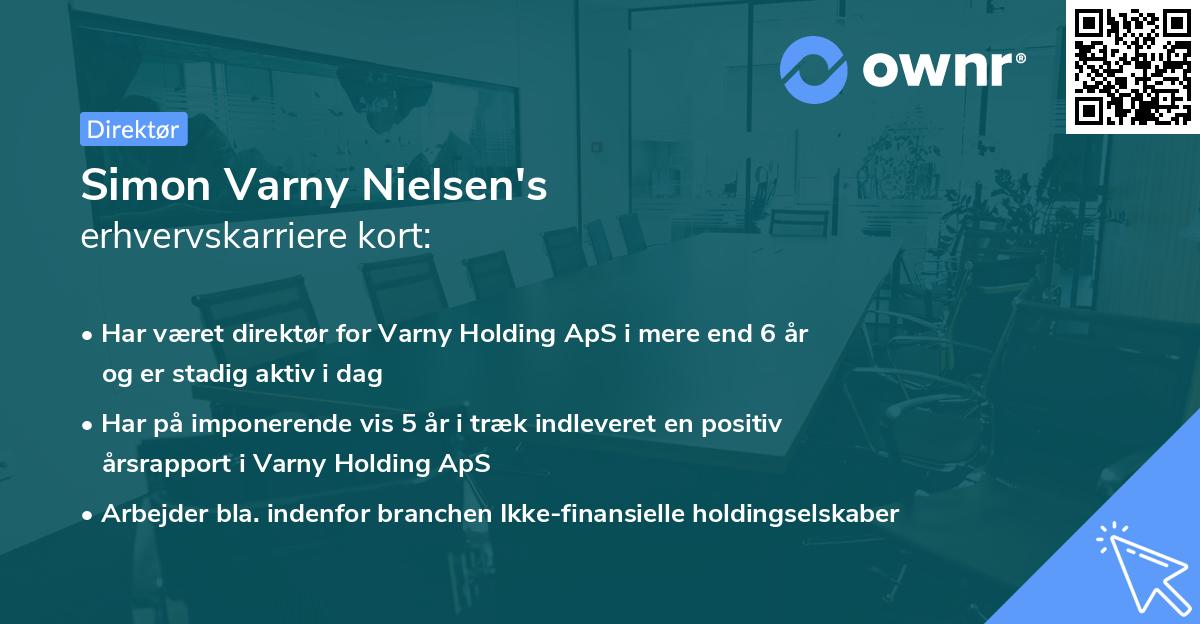 Simon Varny Nielsen's erhvervskarriere kort