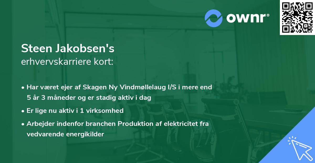 Steen Jakobsen's erhvervskarriere kort