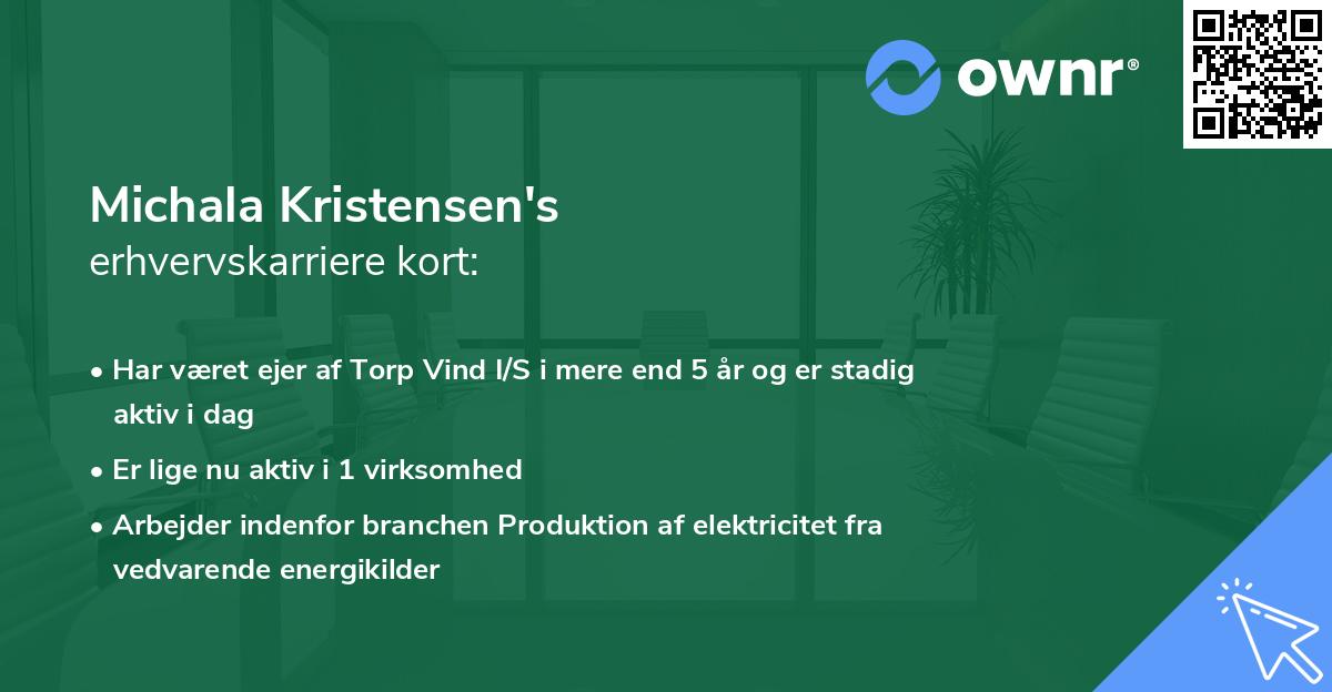 Michala Kristensen's erhvervskarriere kort